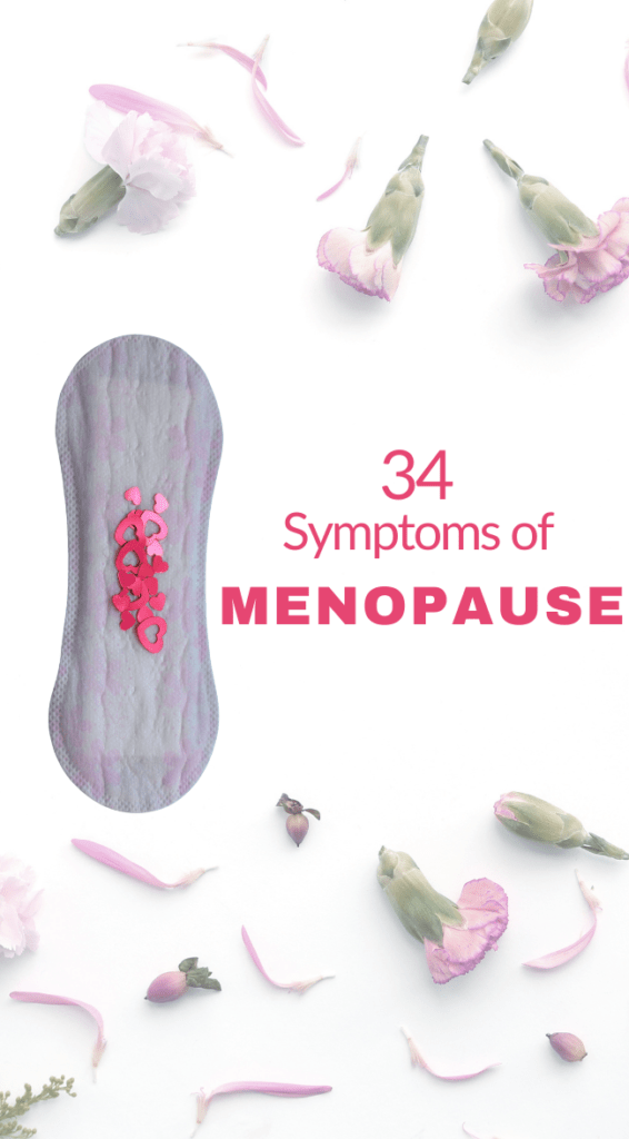 34 menopause symptoms